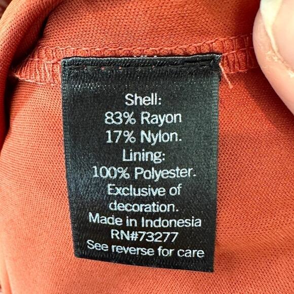 SIMPLY VERA VERA WANG | Rust Red Animal Printed Midi Skirt | Size Medium - Picture 7 of 8